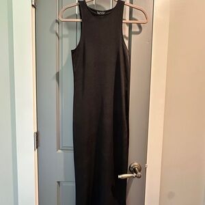 Topshop Black Ribbed Midi Tank Dress – Topshop Size US 4